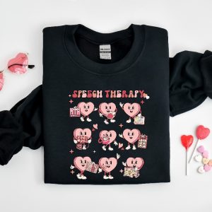 Slp Valentines Day Shirt Valentines Speech Therapy Shirt Speech Language Pathology Crewneck Love Language Tee Social Life Sweatshirt Unique revetee 4