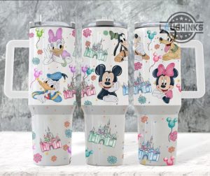 stanley disney tumbler dupe 40 oz disneyland cartoon stainless steel tumbler mickey minnie mouse donald duck goofy and friends 40oz quencher tumblers laughinks 1