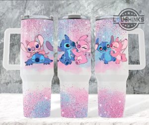 stitch and angel tumbler 40 oz lilo and stitch valentines day gift disney cartoon stanley quencher tumbler dupe 40oz magic world stainless steel cups laughinks 1