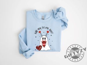 Will You Be My Boo Shirt Ghost Sweater Valentines Day Hoodie Xoxo Sweatshirt Women Valentines Day Tshirt Heart Shirt giftyzy 2