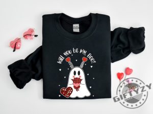 Will You Be My Boo Shirt Ghost Sweater Valentines Day Hoodie Xoxo Sweatshirt Women Valentines Day Tshirt Heart Shirt giftyzy 3