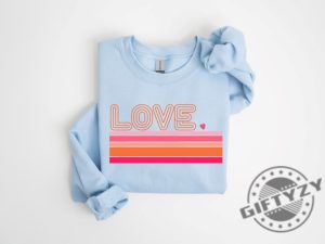 Retro Love Valentines Day Shirt Valentines Day Shirts For Woman Heart Sweatshirt Cute Valentine Tshirt Valentines Day Hoodie Valentines Gift giftyzy 2