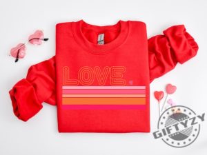 Retro Love Valentines Day Shirt Valentines Day Shirts For Woman Heart Sweatshirt Cute Valentine Tshirt Valentines Day Hoodie Valentines Gift giftyzy 4