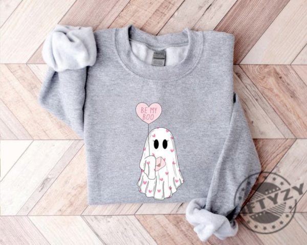 Be My Boo Shirt Ghost Sweater Valentines Day Hoodie Xoxo Sweatshirt Women Valentines Day Tshirt Heart Hoodie Cute Ghost Shirt giftyzy 2