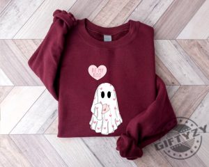 Be My Boo Shirt Ghost Sweater Valentines Day Hoodie Xoxo Sweatshirt Women Valentines Day Tshirt Heart Hoodie Cute Ghost Shirt giftyzy 4