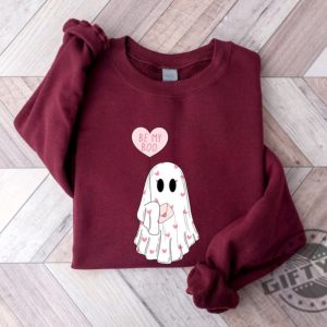 Be My Boo Shirt Ghost Sweater Valentines Day Hoodie Xoxo Sweatshirt Women Valentines Day Tshirt Heart Hoodie Cute Ghost Shirt giftyzy 4