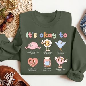 Retro Its Okay To Make Some Mistakes Sweatshirt Hippie Motivational Sweater Mental Health Matters Shirt Special Education Teacher T Shirt Unique revetee 6