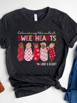 Labor And Delivery Valentine Shirt Delivering Sweethearts Valentine Day L D Nurse T Shirt Valentines Labor And Delivery Nurse Group Tee Unique revetee 3