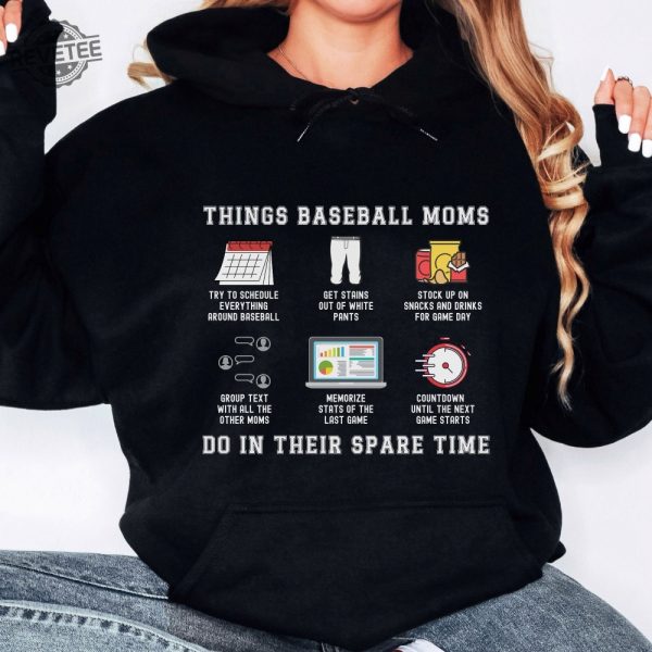 Funny Baseball Sweatshirt Baseball Team Mom Shirt Baseball Hoodie Funny Baseball Mom Sweater Baseball Mom Hoodie Baseball Mom Gift Unique revetee 2
