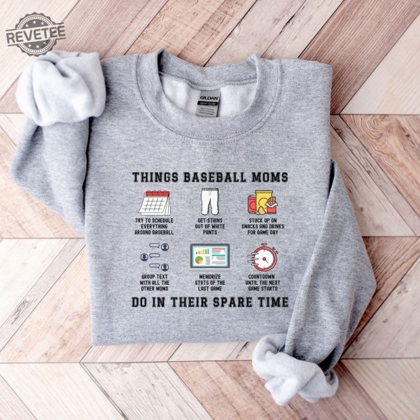 Funny Baseball Sweatshirt Baseball Team Mom Shirt Baseball Hoodie Funny Baseball Mom Sweater Baseball Mom Hoodie Baseball Mom Gift Unique revetee 4