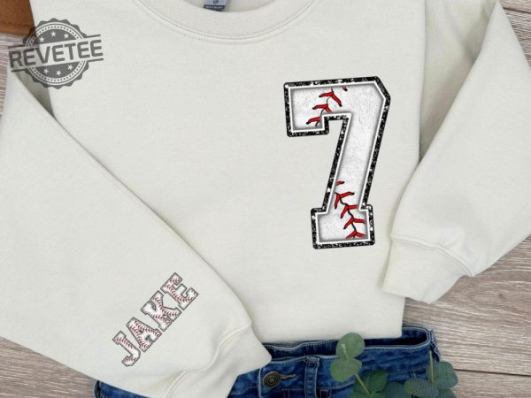 Custom Baseball Mom Shirt Personalized Team Mama Sweatshirt With Kid Name Number Baseball Jersey Tee Unique Team Top For Game Day Unique revetee 2