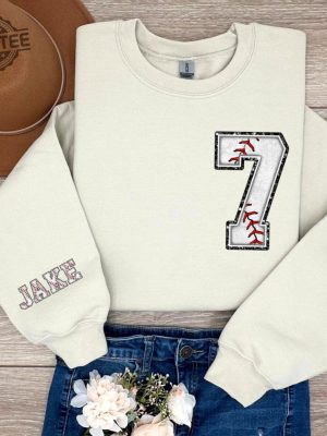 Custom Baseball Mom Shirt Personalized Team Mama Sweatshirt With Kid Name Number Baseball Jersey Tee Unique Team Top For Game Day Unique revetee 3