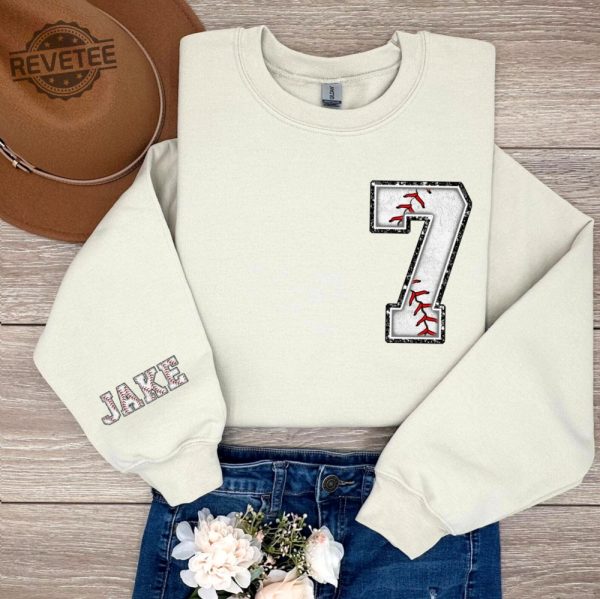 Custom Baseball Mom Shirt Personalized Team Mama Sweatshirt With Kid Name Number Baseball Jersey Tee Unique Team Top For Game Day Unique revetee 3