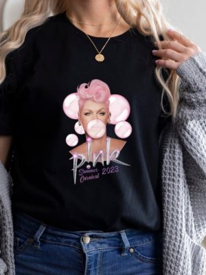 P Nk Summer Carnival 2023 Trustfall Album Tee Pink Singer Tour Music Festival Shirt Concert Apparel Tour Shirt Pink Music Clothing Unique revetee 3