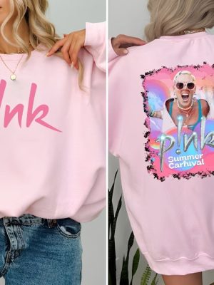 P Nk Pink Singer Summer Carnival 2024 Tour Shirt Pink Fan Lovers Shirt Music Tour 2024 Shirt Trustfall Album Shirt Concert 2024 P Nk Shirt Unique revetee 5