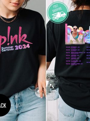 P Nk Pink Singer Summer Carnival 2024 Tour Shirt Pink Fan Lovers Shirt Music Tour 2024 Shirt Trustfall Album Shirt Concert 2024 P Nk Shirt Unique revetee 2 1