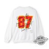 Karma Is The Guy On The Chiefs Shirt Taylor And Travis Sweatshirt Travis And Taylor Sweatshirt Taylor Chiefs Sweatshirt trendingnowe 1