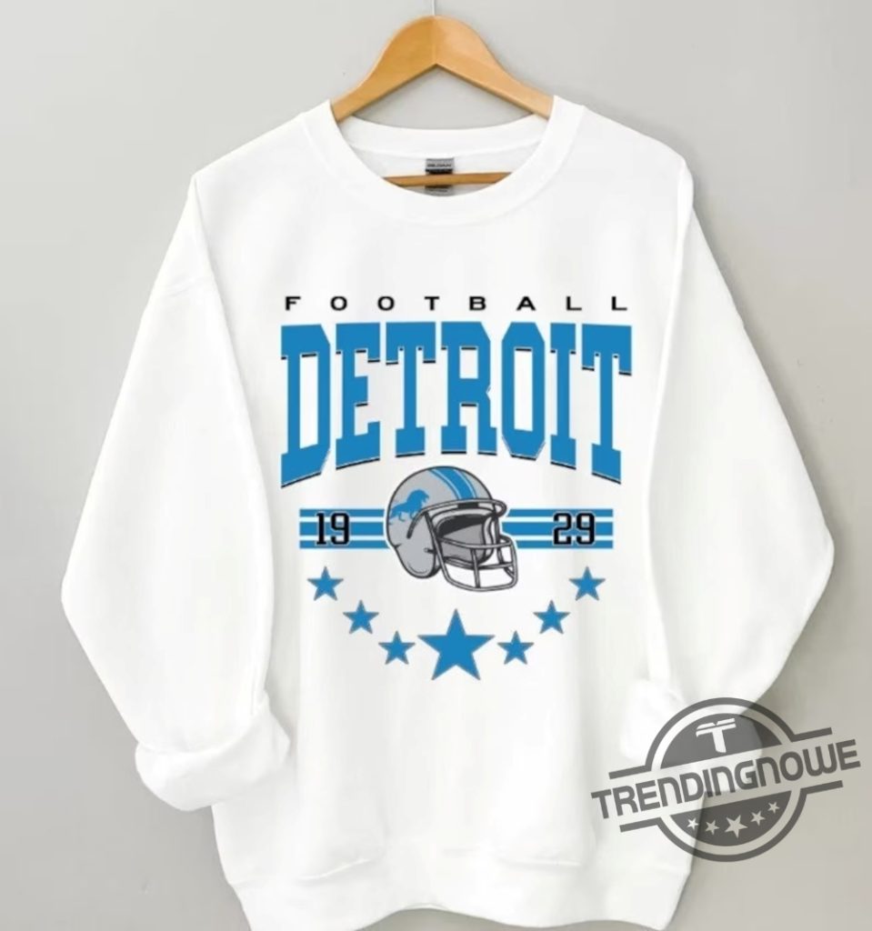 Vintage Detroit Football Sweatshirt Vintage Style Detroit Football Sweatshirt Sun Day Football Shirt Detroit Football Hoodie Fan Gifts trendingnowe 1
