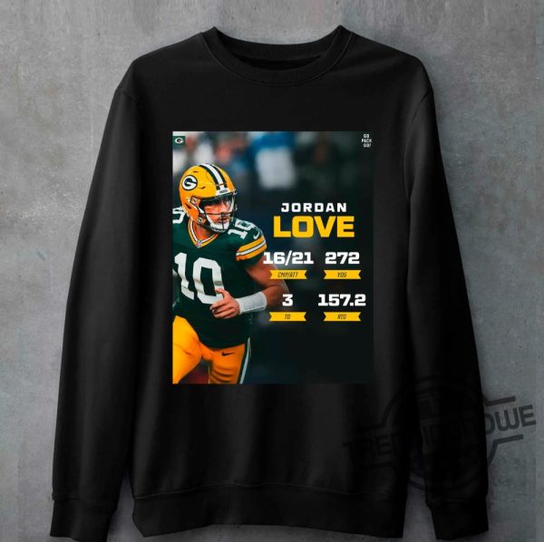 Jordan Love Shirt Jordan Love Green Bay Packers T Shirt Sweatshirt Hoodie Green Bay Packers Shirt Jordan Love Packers Jersey trendingnowe 3