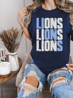 Lions Shirt Football Lover Shirt Lions Gift Tee Fan Shirt Game Day Tee Shirt Unique revetee 3