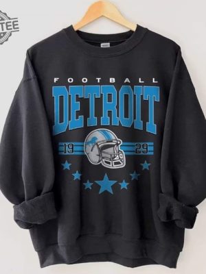 Vintage Detroit Football Sweatshirt Vintage Style Detroit Football Crewneck Lions Football Shirt Detroit Lions Nfc North Champions Shirt Unique revetee 2