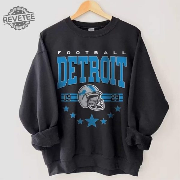 Vintage Detroit Football Sweatshirt Vintage Style Detroit Football Crewneck Lions Football Shirt Detroit Lions Nfc North Champions Shirt Unique revetee 2