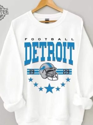 Vintage Detroit Football Sweatshirt Vintage Style Detroit Football Crewneck Lions Football Shirt Detroit Lions Nfc North Champions Shirt Unique revetee 3