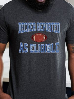 Funny Lions Decker Reported Shirt For Lions Fan Lions Decker Reported As Eligible Shirt Detroit Lions Nfc North Champions Shirt Unique revetee 5