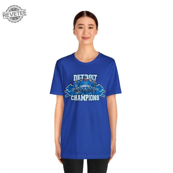 2023 Northern Division Lions Football Champions Unisex Jersey Short Sleeve Tee Unique Detroit Lions Nfc North Champions Shirt revetee 2