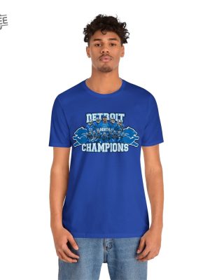 2023 Northern Division Lions Football Champions Unisex Jersey Short Sleeve Tee Unique Detroit Lions Nfc North Champions Shirt revetee 3