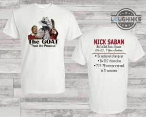 nick saban t shirt sweatshirt hoodie mens womens the goat trust the process shirts thank you coach saban gift alabama crimson tide football tshirt champion laughinks 1