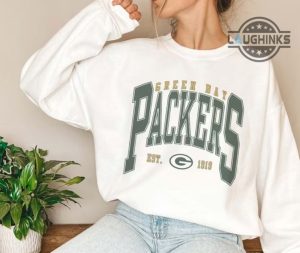 packers tshirt sweatshirt hoodie mens womens vintage green bay packers football crewneck shirts retro est 1919 game day tee gift for fans laughinks 1