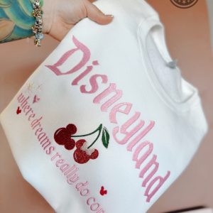 valentine disney ears embroidered shirt sweatshirt hoodie sweethearts disneyland tee mickey minnie cherries where dreams really do come true embroidery tshirt laughinks 1