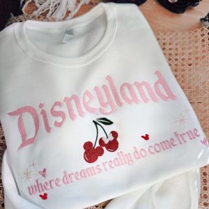 valentine disney ears embroidered shirt sweatshirt hoodie sweethearts disneyland tee mickey minnie cherries where dreams really do come true embroidery tshirt laughinks 2