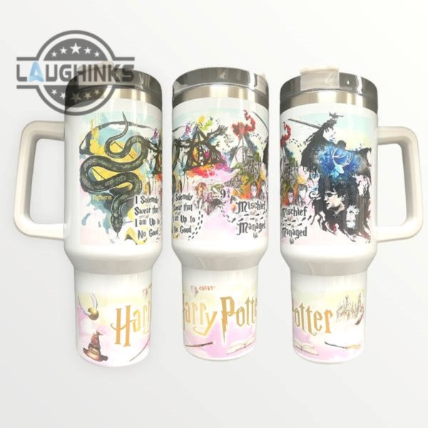 harry potter 40oz quencher tumbler cup 40 oz stainless steel stanley cups dupe with handle laughinks 1