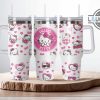 valentine hello kitty cup 40 oz pink cat 40oz stanley tumbler dupe with handle valentines day gift sanrio travel stainless steel mug for starbucks coffee lover laughinks 1