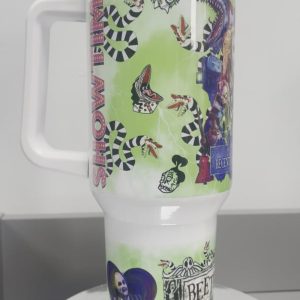 beetlejuice 40oz quencher tumbler with optional personalisation 40 oz stainless steel stanley cups dupe with handle laughinks 1 1