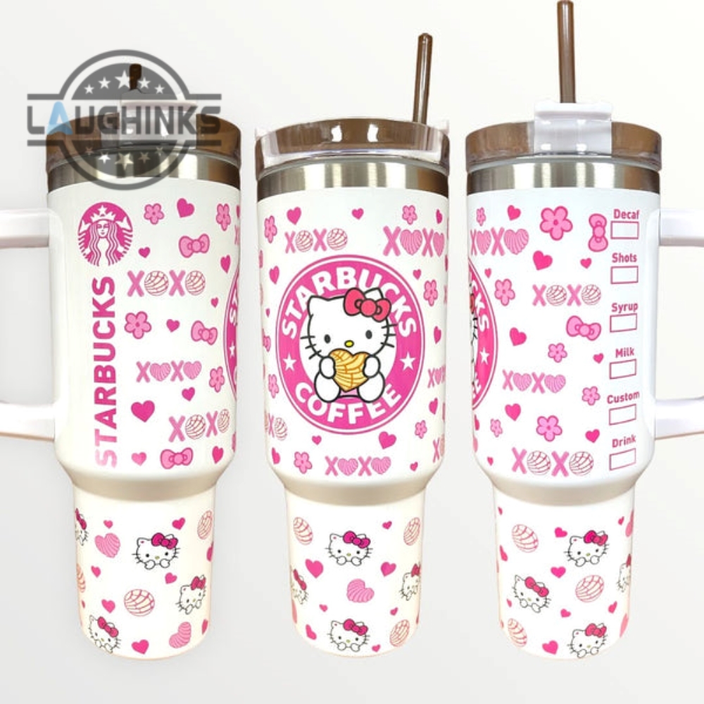 Hello Kitty 30 40Oz Quencher Tumbler With Optional Personalisation 40 Oz Stainless Steel Stanley Cups Dupe With Handle