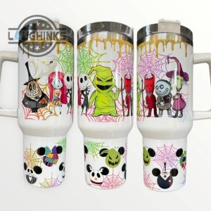 nightmare before christmas halloween town 40oz quencher tumbler 40 oz stainless steel stanley cups dupe with handle laughinks 1 1