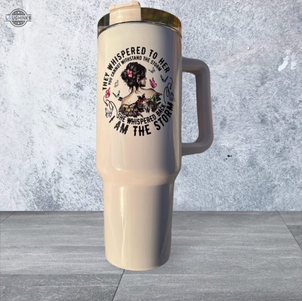 i am the storm 40oz quencher tumbler 40 oz stainless steel stanley cups dupe with handle laughinks 1