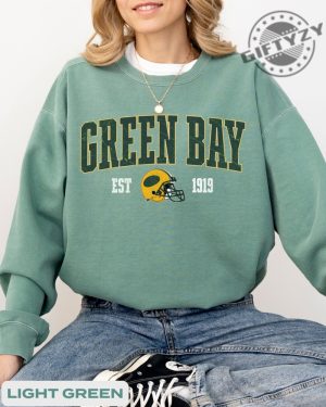 Green Bay Football Vintage Shirt Style Tshirt Retro Green Bay Varsity Crewneck Sweatshirt Green Bay Hoodie Green Bay Fan Shirt giftyzy 2