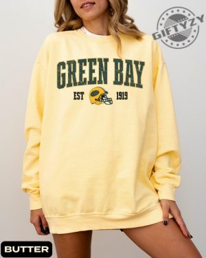 Green Bay Football Vintage Shirt Style Tshirt Retro Green Bay Varsity Crewneck Sweatshirt Green Bay Hoodie Green Bay Fan Shirt giftyzy 5