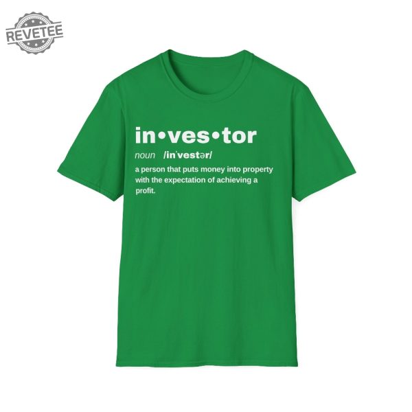 Real Estate Investor Definition Shirt Property Investment Tee Real Estate Entrepreneur Shirt Property Apparel Business Casual Wear Unique revetee 1