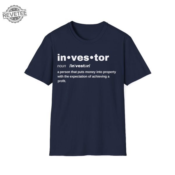 Real Estate Investor Definition Shirt Property Investment Tee Real Estate Entrepreneur Shirt Property Apparel Business Casual Wear Unique revetee 2