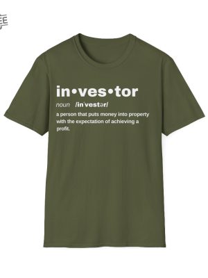 Real Estate Investor Definition Shirt Property Investment Tee Real Estate Entrepreneur Shirt Property Apparel Business Casual Wear Unique revetee 4