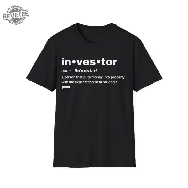 Real Estate Investor Definition Shirt Property Investment Tee Real Estate Entrepreneur Shirt Property Apparel Business Casual Wear Unique revetee 5