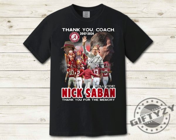 Thank You Coach Nick Saban Alabama Football Shirt Nick Saban Sweatshirt Football Gift Unisex Tshirt Trendy Hoodie Nick Saban Football 90S Fan Shirt giftyzy 1