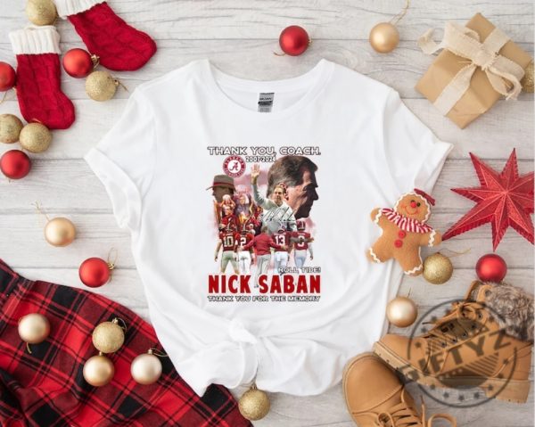 Thank You Coach Nick Saban Alabama Football Shirt Nick Saban Sweatshirt Football Gift Unisex Tshirt Trendy Hoodie Nick Saban Football 90S Fan Shirt giftyzy 5