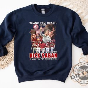 Thank You Coach Nick Saban Alabama Football Shirt Nick Saban Sweatshirt Football Gift Unisex Tshirt Trendy Hoodie Nick Saban Football 90S Fan Shirt giftyzy 6