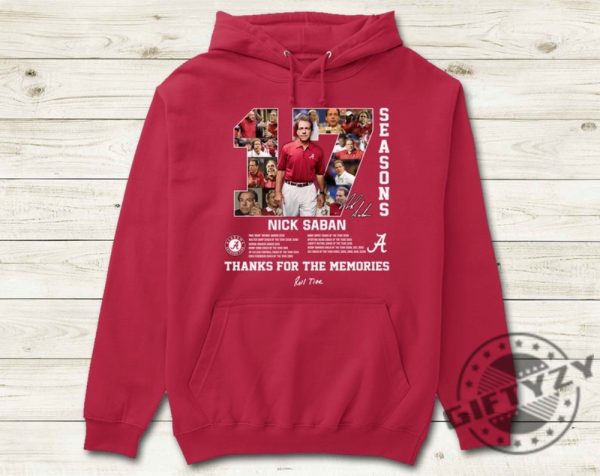 Thank You Coach Nick Saban Shirt Alabama Football Roll Tide Tshirt Unisex Hoodie Nick Saban Sweatshirt Trendy Shirt giftyzy 2